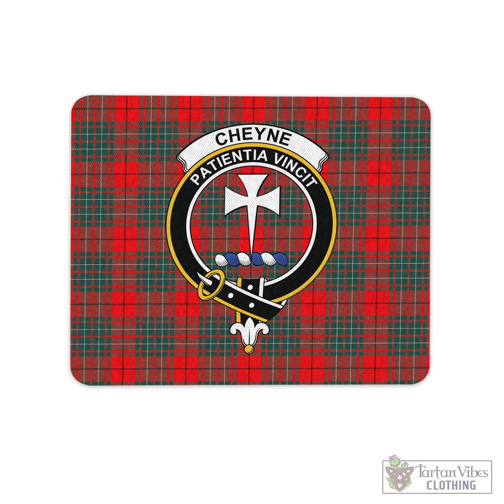 Tartan Vibes Clothing Cheyne Tartan Mouse Pad with Family Crest