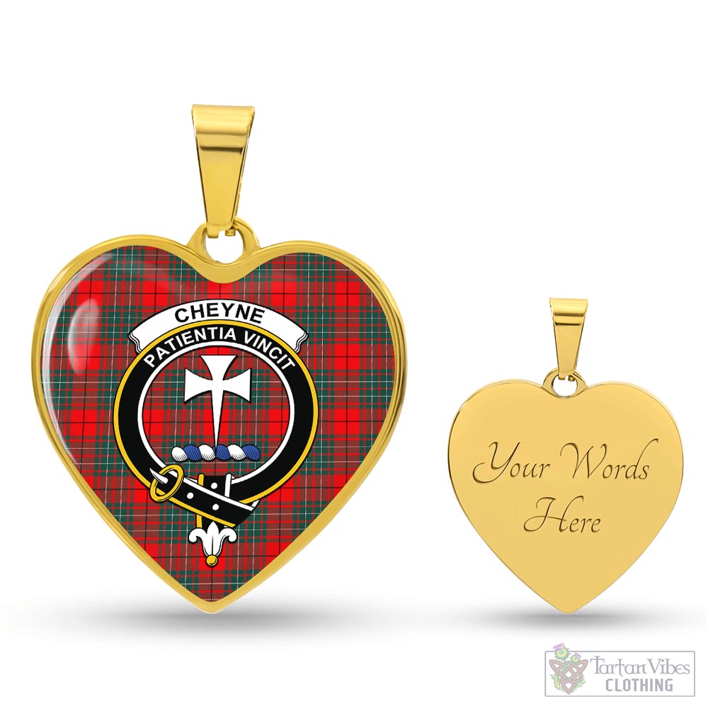 Tartan Vibes Clothing Cheyne Tartan Heart Necklace with Family Crest