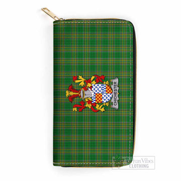 Chichester Irish Clan Tartan Women's Leather Wallet with Coat of Arms One Size 19.7*10.5*3.5 cm - Tartan Vibes Clothing