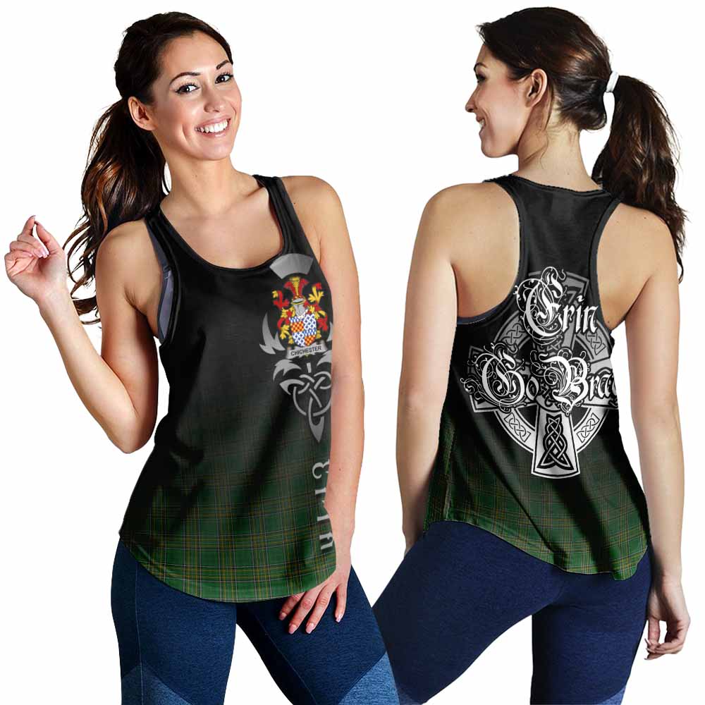 Chichester Irish Clan Women's Racerback Tanks with Coat of Arms Erin Go Bragh Celtic Inspired 4XL - Tartan Vibes Clothing