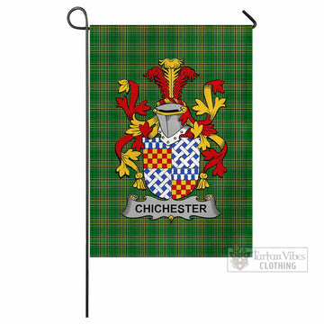 Chichester Irish Clan Tartan Flag with Coat of Arms