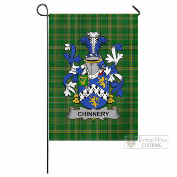 Chinnery Irish Clan Tartan Flag with Coat of Arms