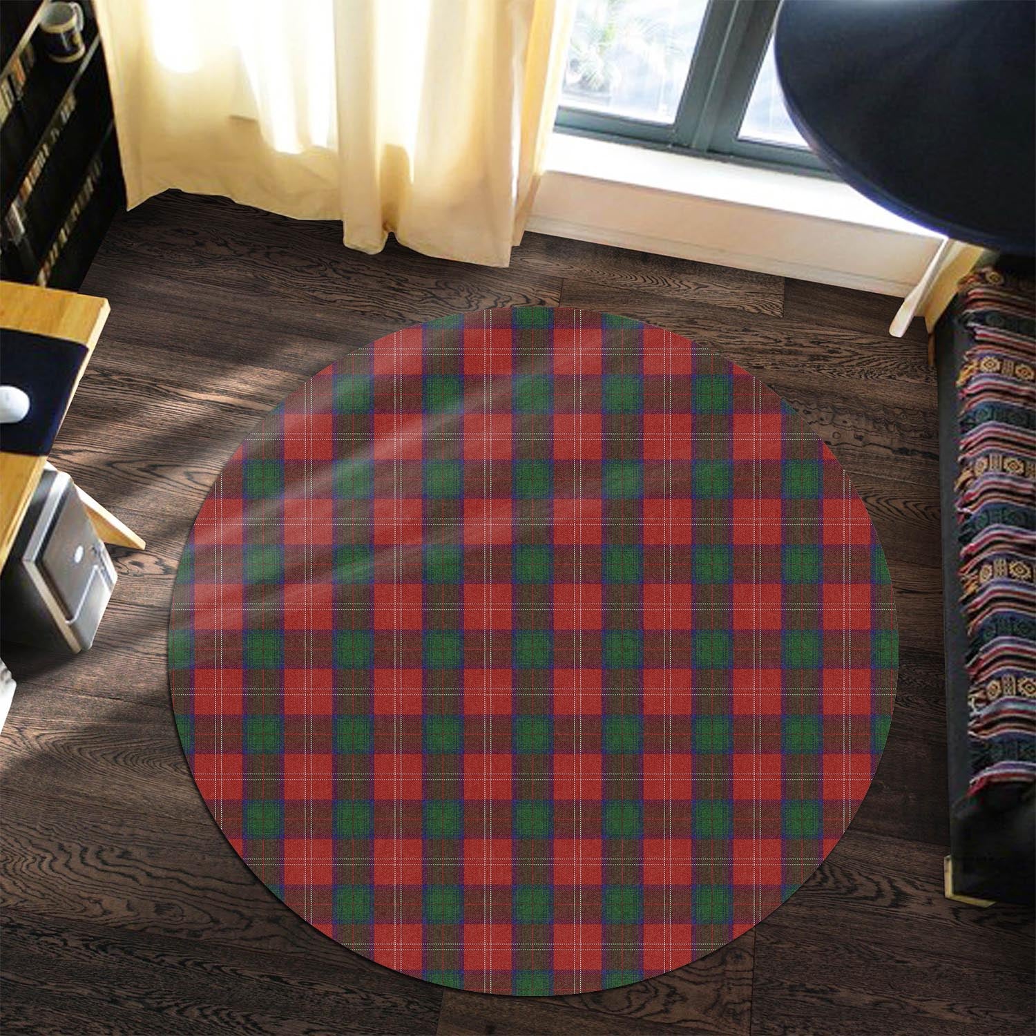 Chisholm Tartan Round Rug - Tartanvibesclothing