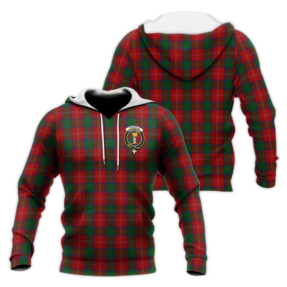 chisholm-tartan-knitted-hoodie-with-family-crest