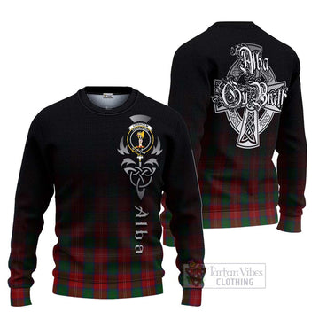 Chisholm Tartan Ugly Sweater Featuring Alba Gu Brath Family Crest Celtic Inspired