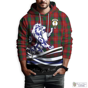 Chisholm Tartan Hoodie with Alba Gu Brath Regal Lion Emblem