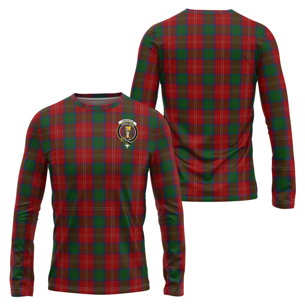 chisholm-tartan-long-sleeve-t-shirt-with-family-crest