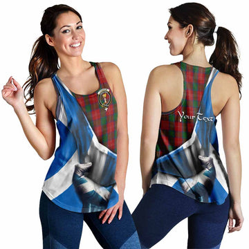 Chisholm Tartan Women's Racerback Tanks with Family Crest Scotland Patriotic Style