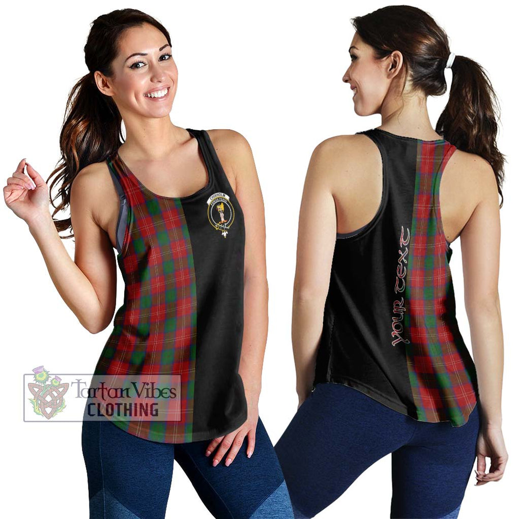 Chisholm Tartan Women's Racerback Tanks with Family Crest and Half Of Me Style 4XL - Tartanvibesclothing Shop