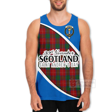 Chisholm Family Crest Tartan Men's Tank Top Celebrate Saint Andrew's Day in Style