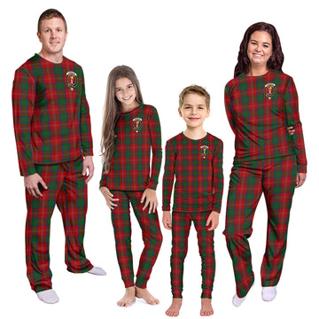 Chisholm Tartan Pajamas Family Set with Family Crest