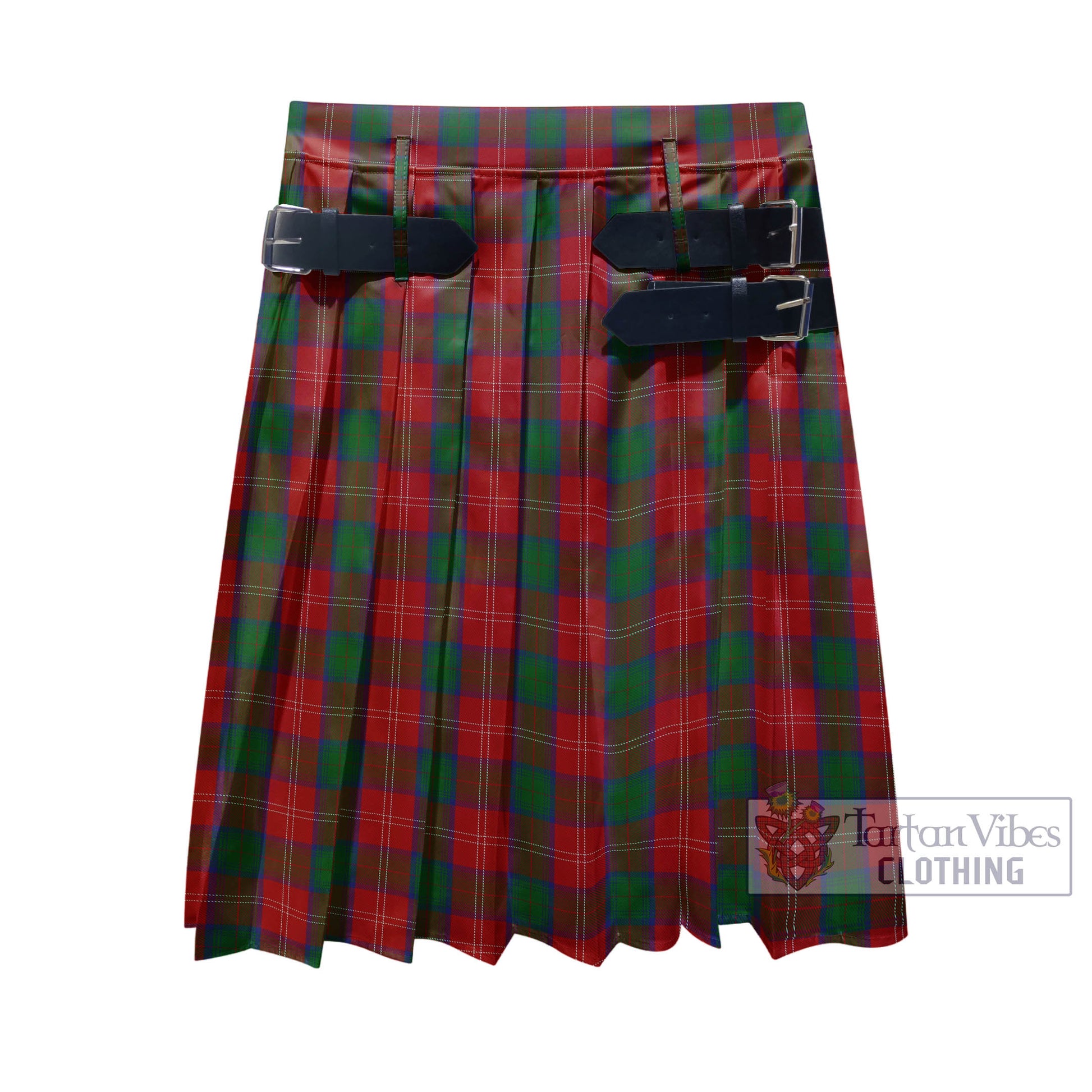 Tartan Vibes Clothing Chisholm Tartan Men's Pleated Skirt - Fashion Casual Retro Scottish Style