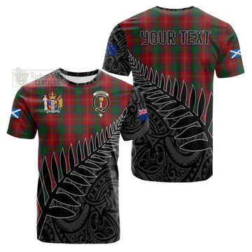 Chisholm Crest Tartan Cotton T-shirt with New Zealand Silver Fern Half Style