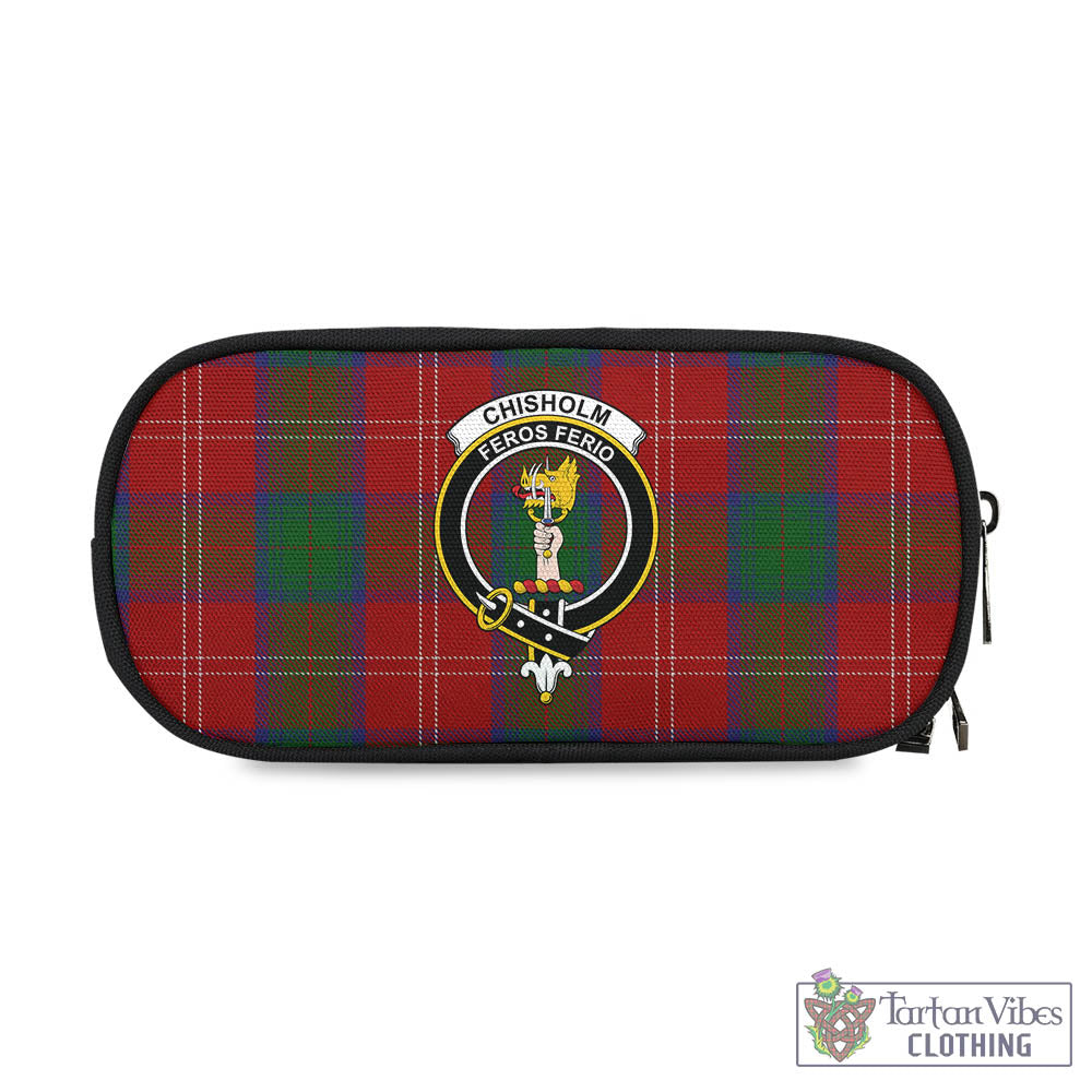 Tartan Vibes Clothing Chisholm Tartan Pen and Pencil Case with Family Crest