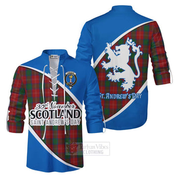 Chisholm Family Crest Tartan Ghillie Kilt Shirt Celebrate Saint Andrew's Day in Style