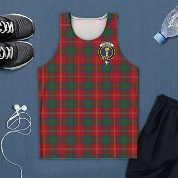 Chisholm Tartan Mens Tank Top with Family Crest