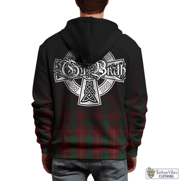 Chisholm Tartan Hoodie Featuring Alba Gu Brath Family Crest Celtic Inspired