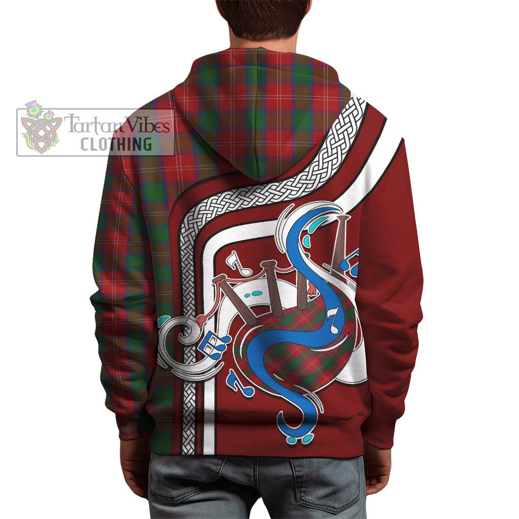 Chisholm Tartan Hoodie with Epic Bagpipe Style - Tartanvibesclothing Shop