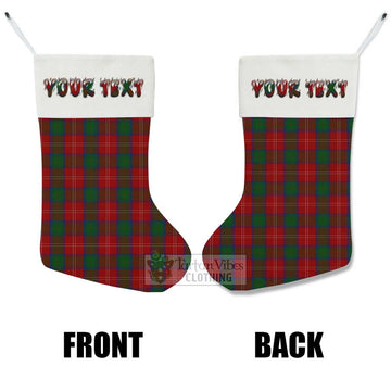 Chisholm Tartan Christmas Stocking with Personalized Text