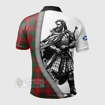 Chisholm Tartan Clan Crest Polo Shirt with Highlander Warrior Celtic Style