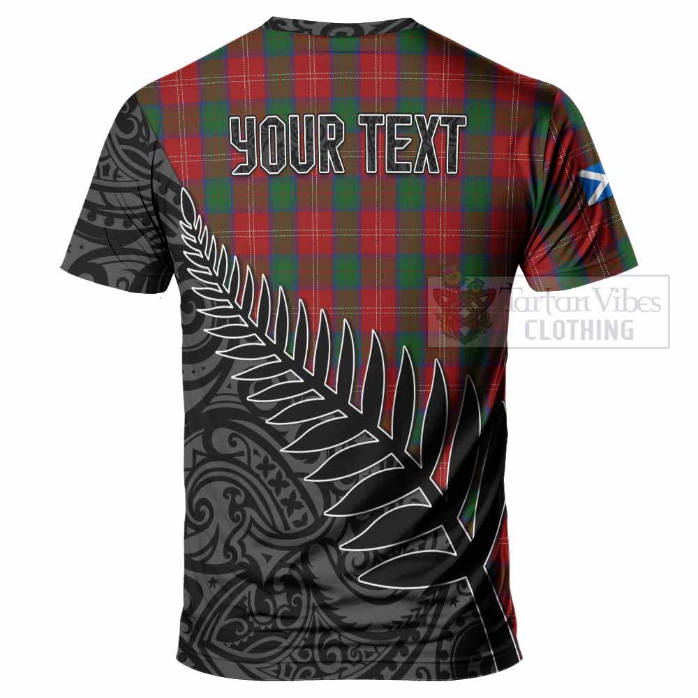 Tartan Vibes Clothing Chisholm Crest Tartan T-Shirt with New Zealand Silver Fern Half Style