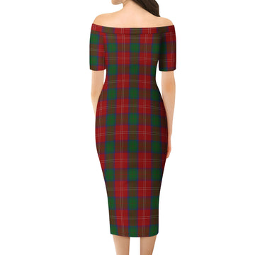 Chisholm Tartan Off Shoulder Lady Dress