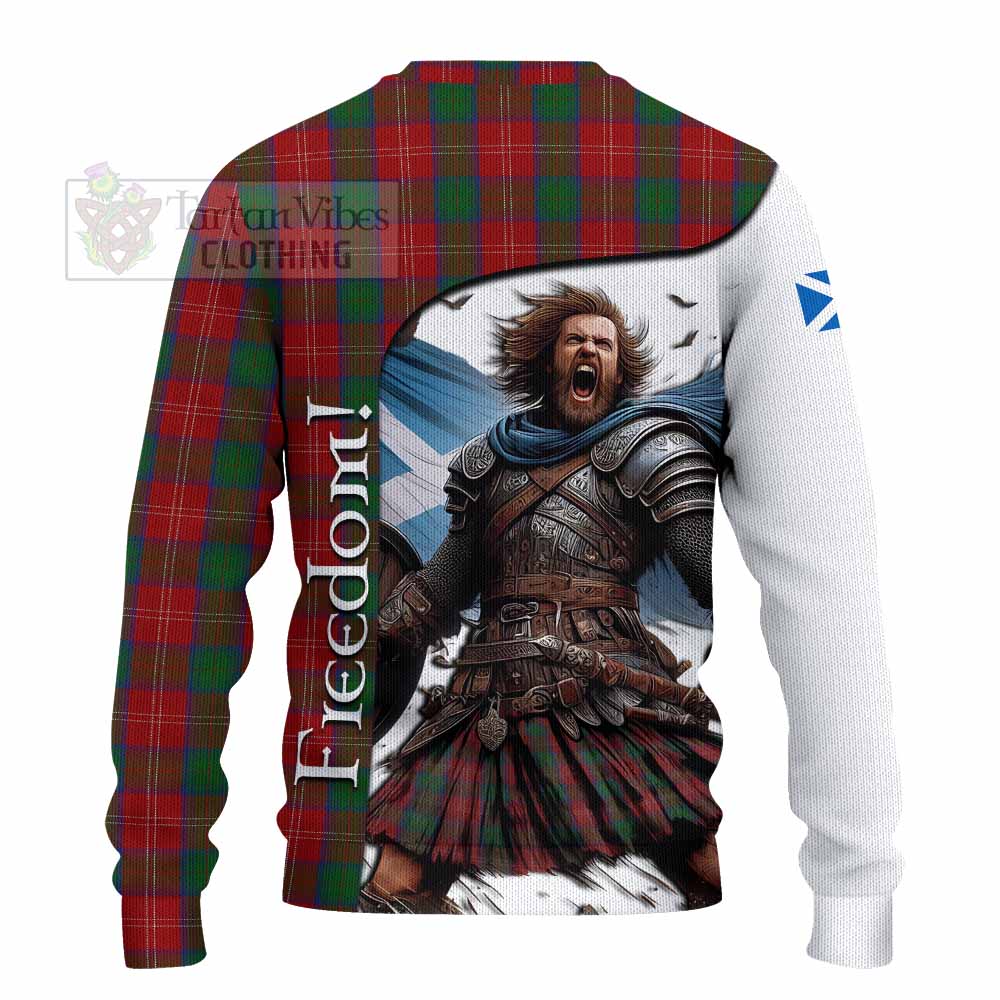 Tartan Vibes Clothing Chisholm Crest Tartan Knitted Sweater Inspired by the Freedom of Scottish Warrior