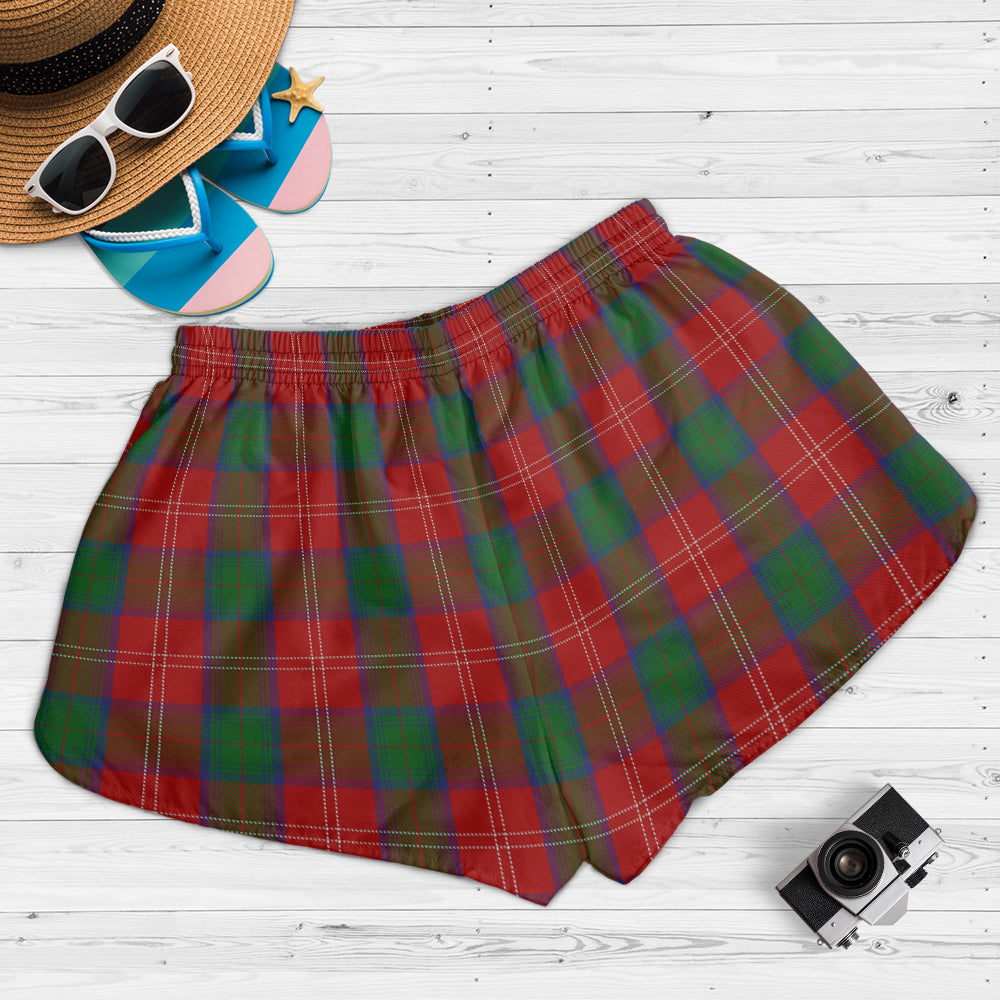 chisholm-tartan-womens-shorts-with-family-crest