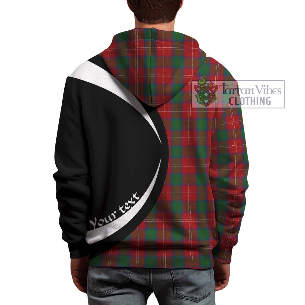 Tartan Vibes Clothing Chisholm Tartan Hoodie with Family Crest Circle Style