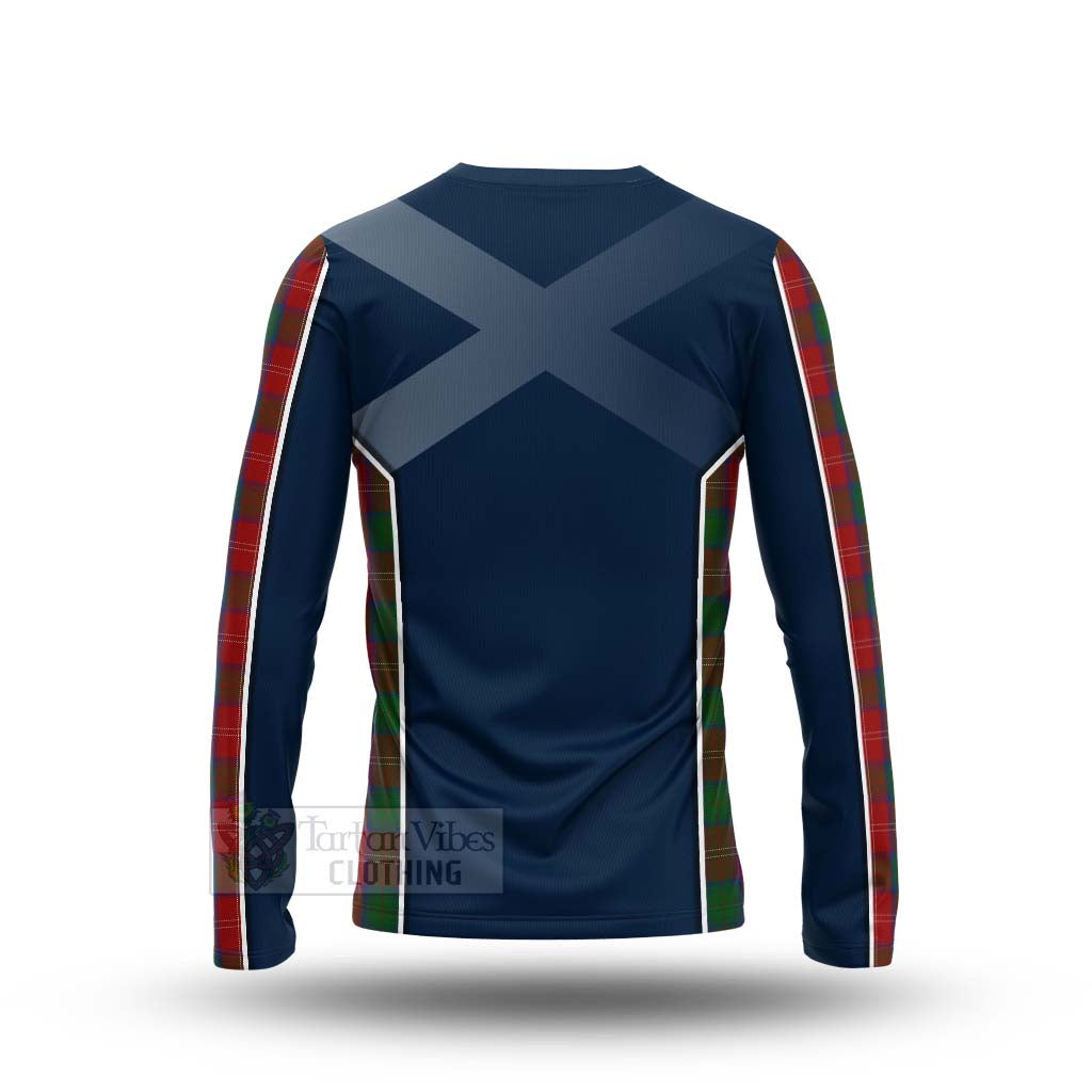 Tartan Vibes Clothing Chisholm Tartan Long Sleeve T-Shirt with Family Crest and Scottish Thistle Vibes Sport Style