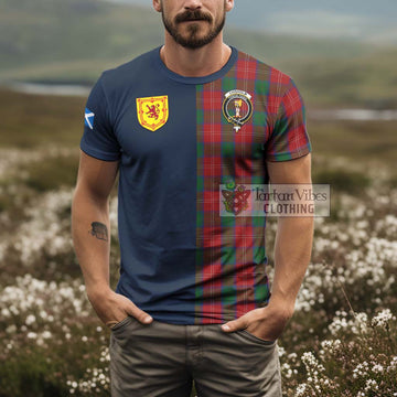 Chisholm Tartan T-Shirt Alba with Scottish Lion Royal Arm Half Style