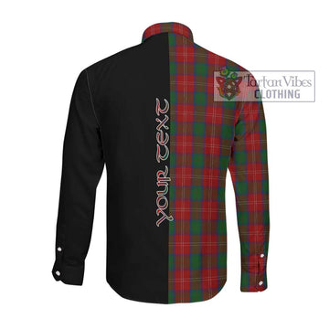 Chisholm Tartan Long Sleeve Button Shirt with Family Crest and Half Of Me Style