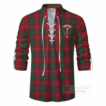 Chisholm Tartan Ghillie Kilt Shirt with Family Crest DNA In Me Style