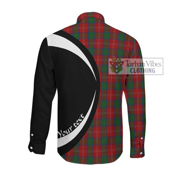 Chisholm Tartan Long Sleeve Button Up with Family Crest Circle Style