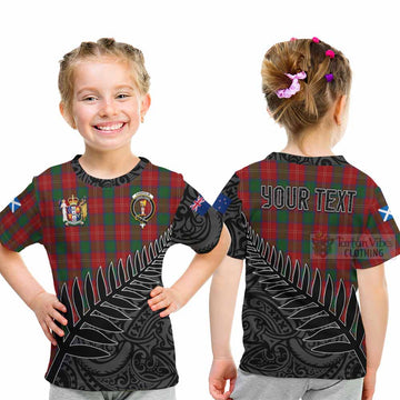 Chisholm Crest Tartan Kid T-Shirt with New Zealand Silver Fern Half Style