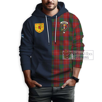 Chisholm Tartan Hoodie Alba with Scottish Lion Royal Arm Half Style