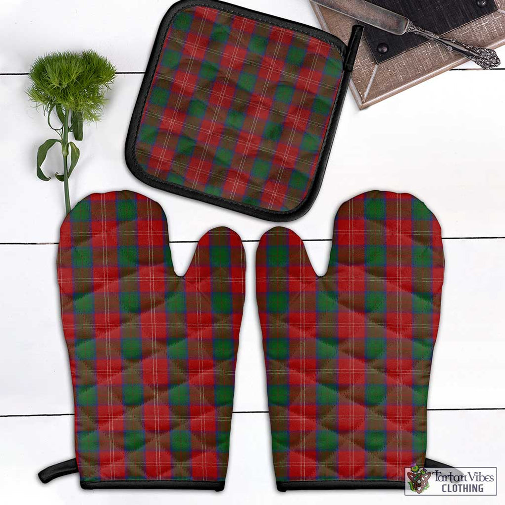 Chisholm Tartan Combo Oven Mitt & Pot-Holder Combo 1 Oven Mitt & 1 Pot-Holder Black - Tartan Vibes Clothing