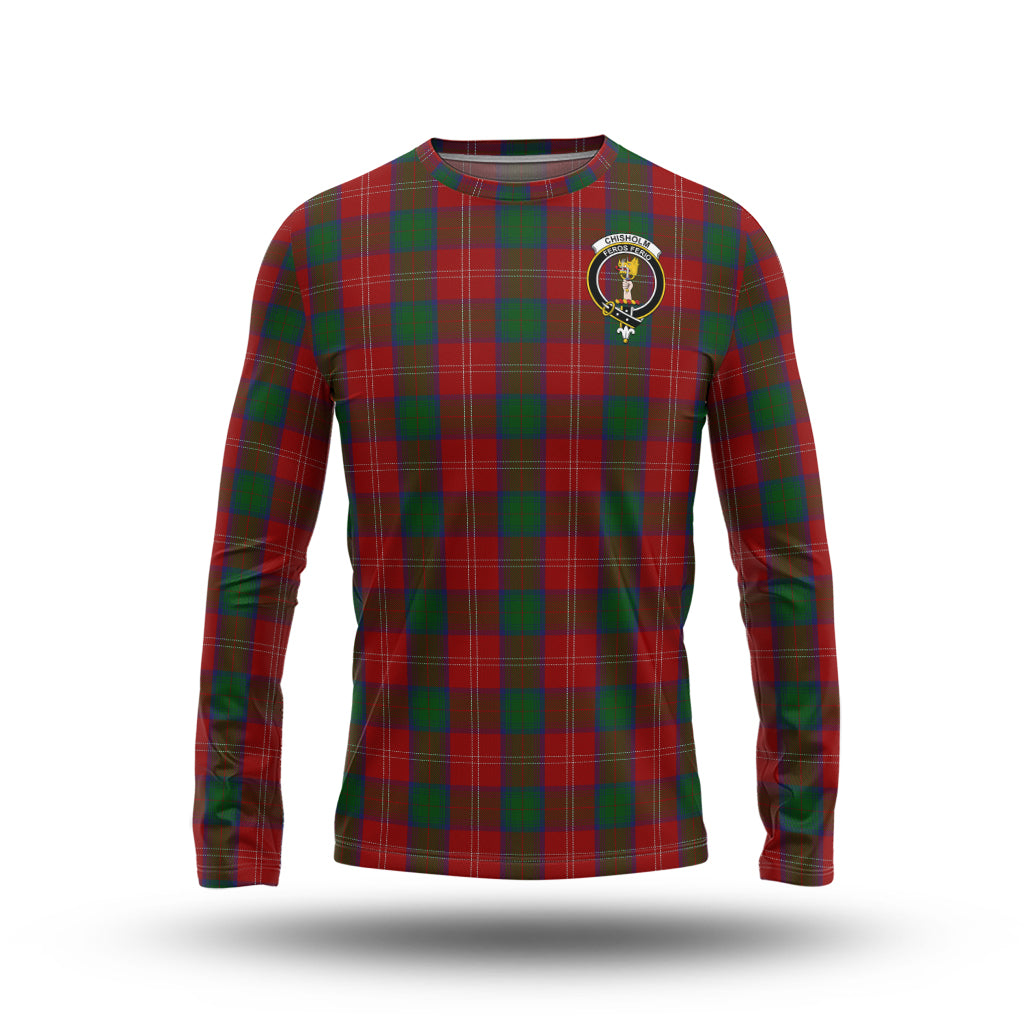 chisholm-tartan-long-sleeve-t-shirt-with-family-crest