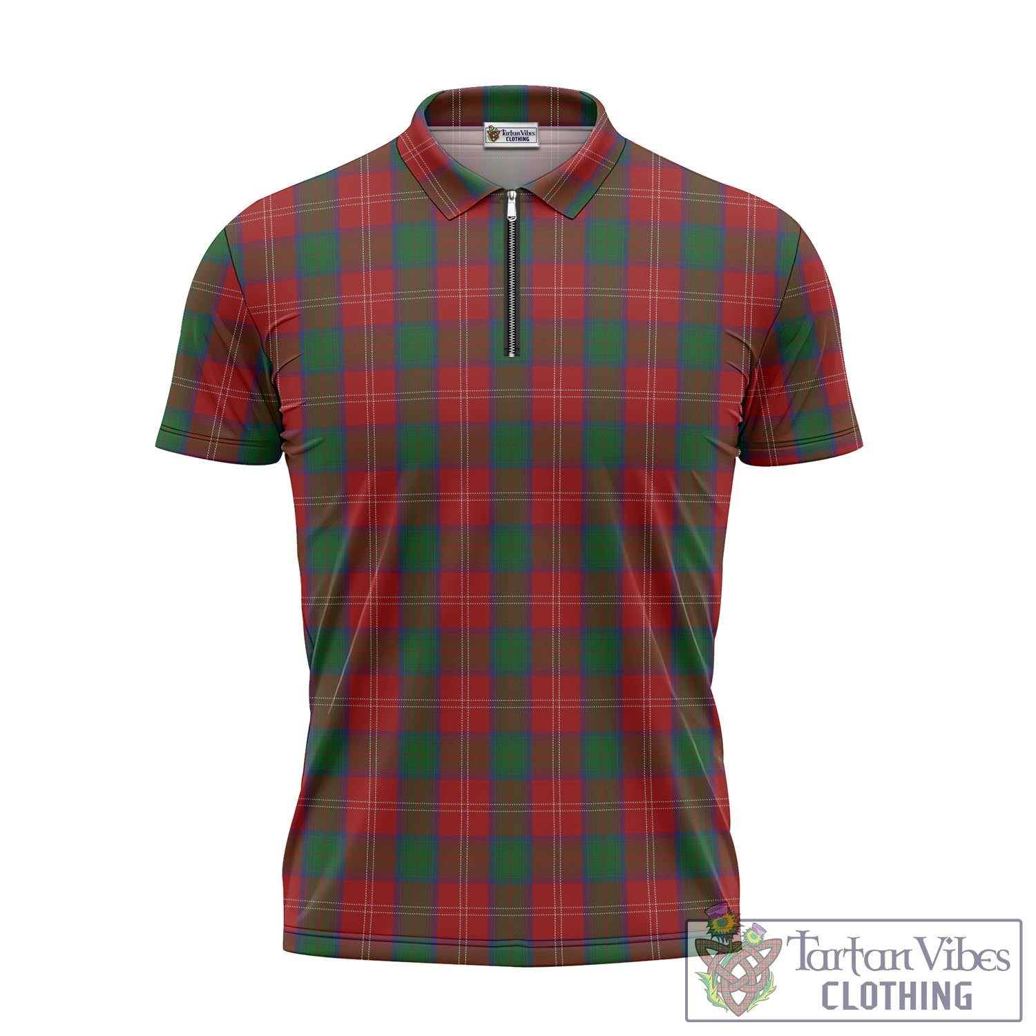 Tartan Vibes Clothing Chisholm Tartan Zipper Polo Shirt