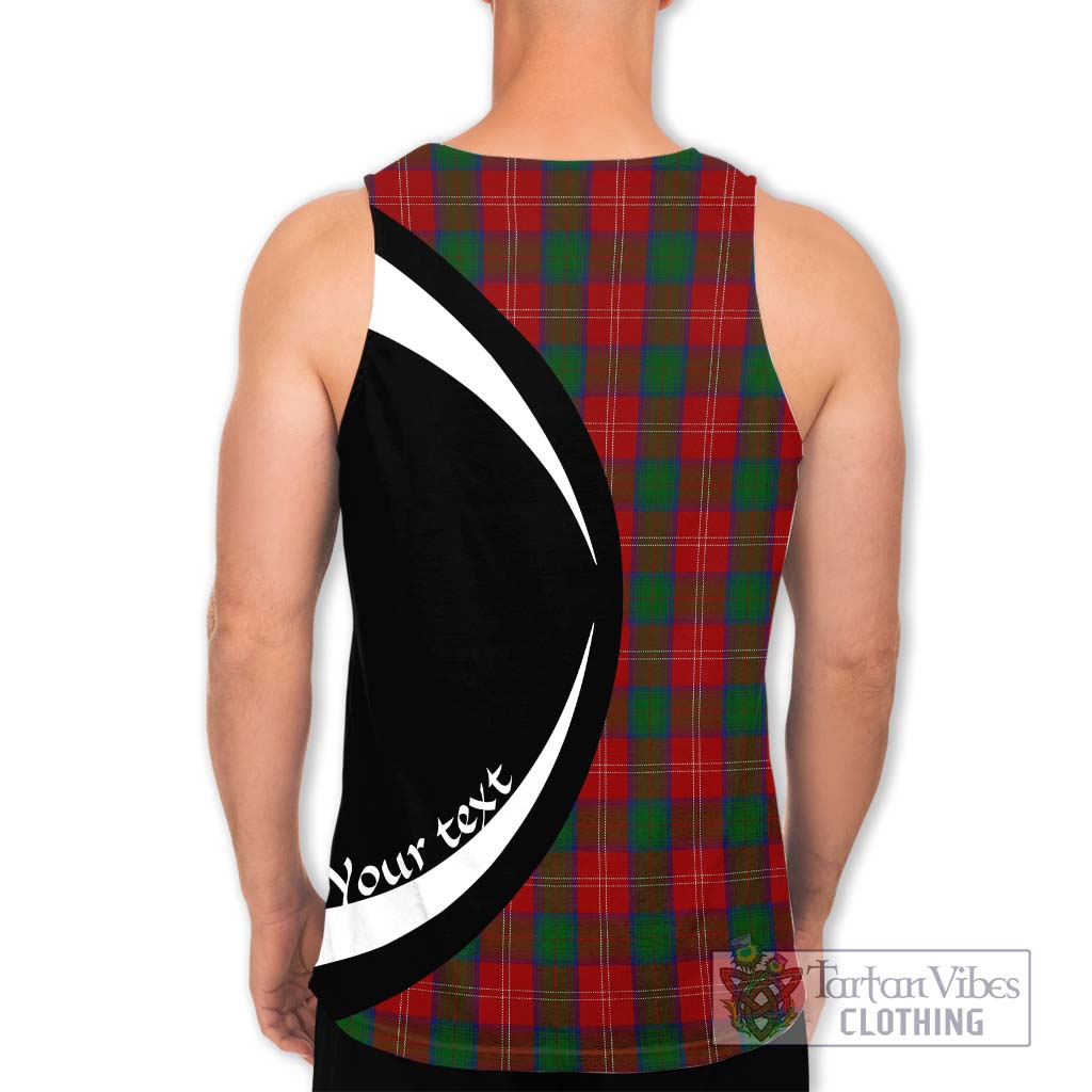 Chisholm Tartan Men's Tank Top with Family Crest Circle Style - Tartan Vibes Clothing