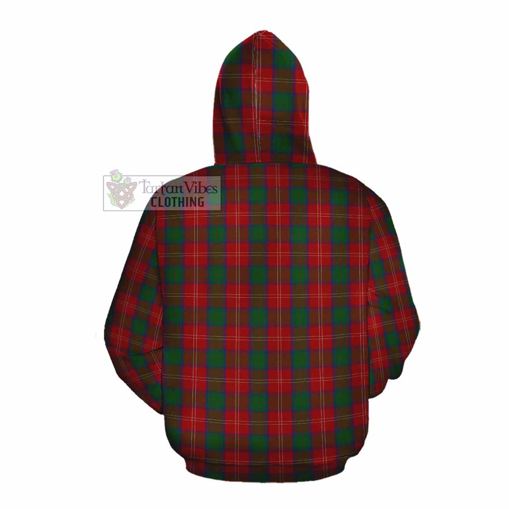 Tartan Vibes Clothing Chisholm Tartan Cotton Hoodie with Family Crest DNA In Me Style