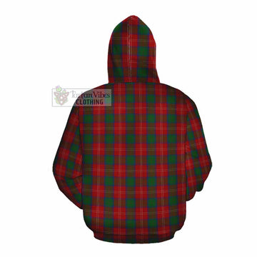 Chisholm Tartan Cotton Hoodie with Family Crest DNA In Me Style