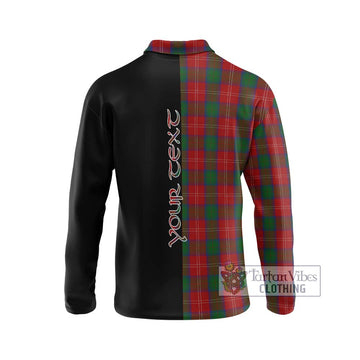 Chisholm Tartan Long Sleeve Polo Shirt with Family Crest and Half Of Me Style