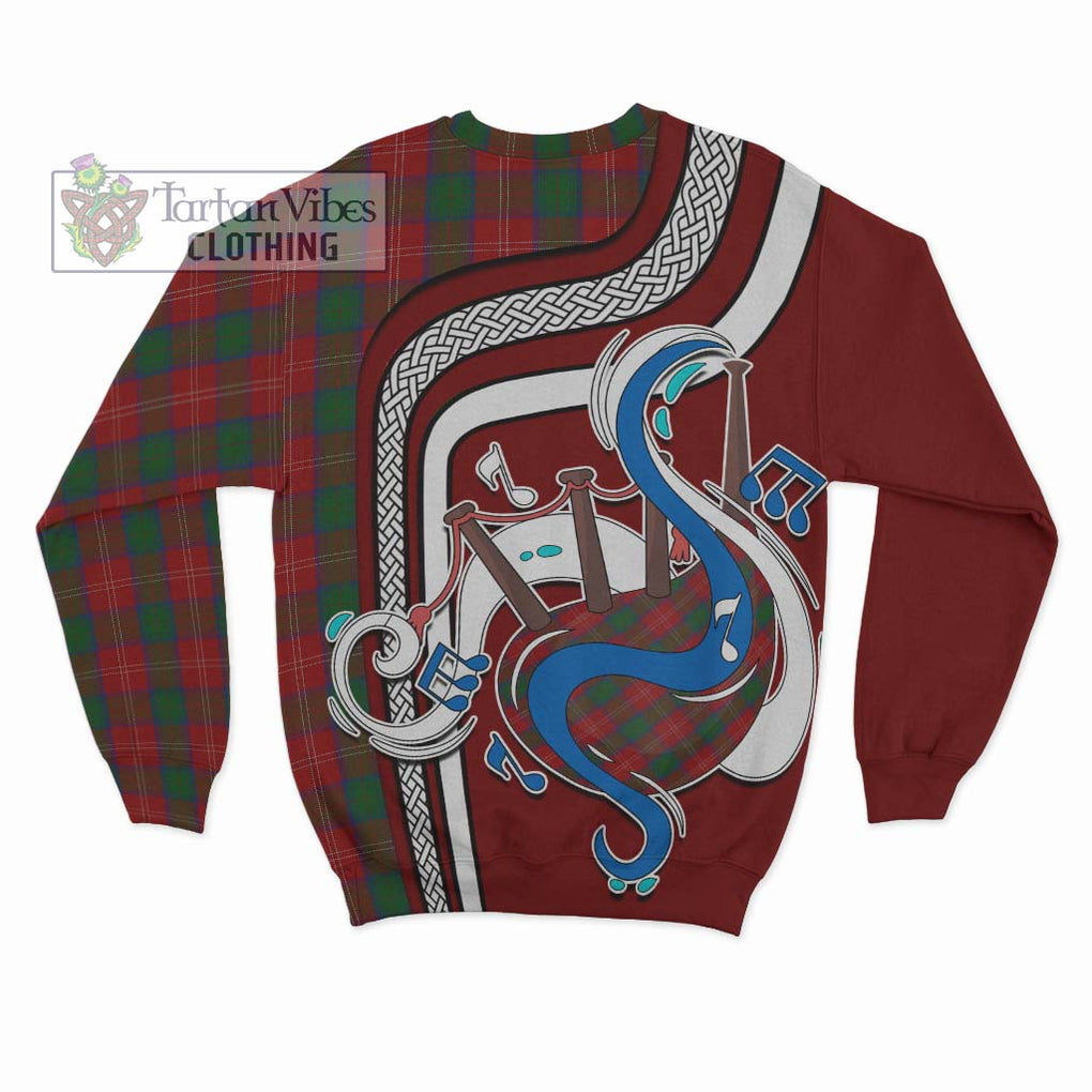 Chisholm Tartan Sweatshirt with Epic Bagpipe Style - Tartanvibesclothing Shop