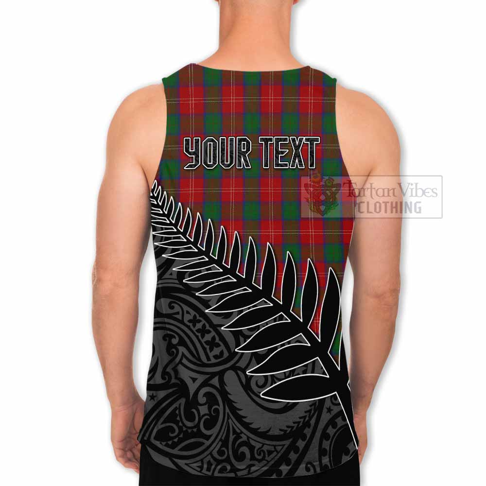 Tartan Vibes Clothing Chisholm Crest Tartan Men's Tank Top with New Zealand Silver Fern Half Style