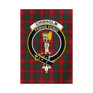 Chisholm Tartan Garden Flag with Family Crest - Tartan Vibes Clothing