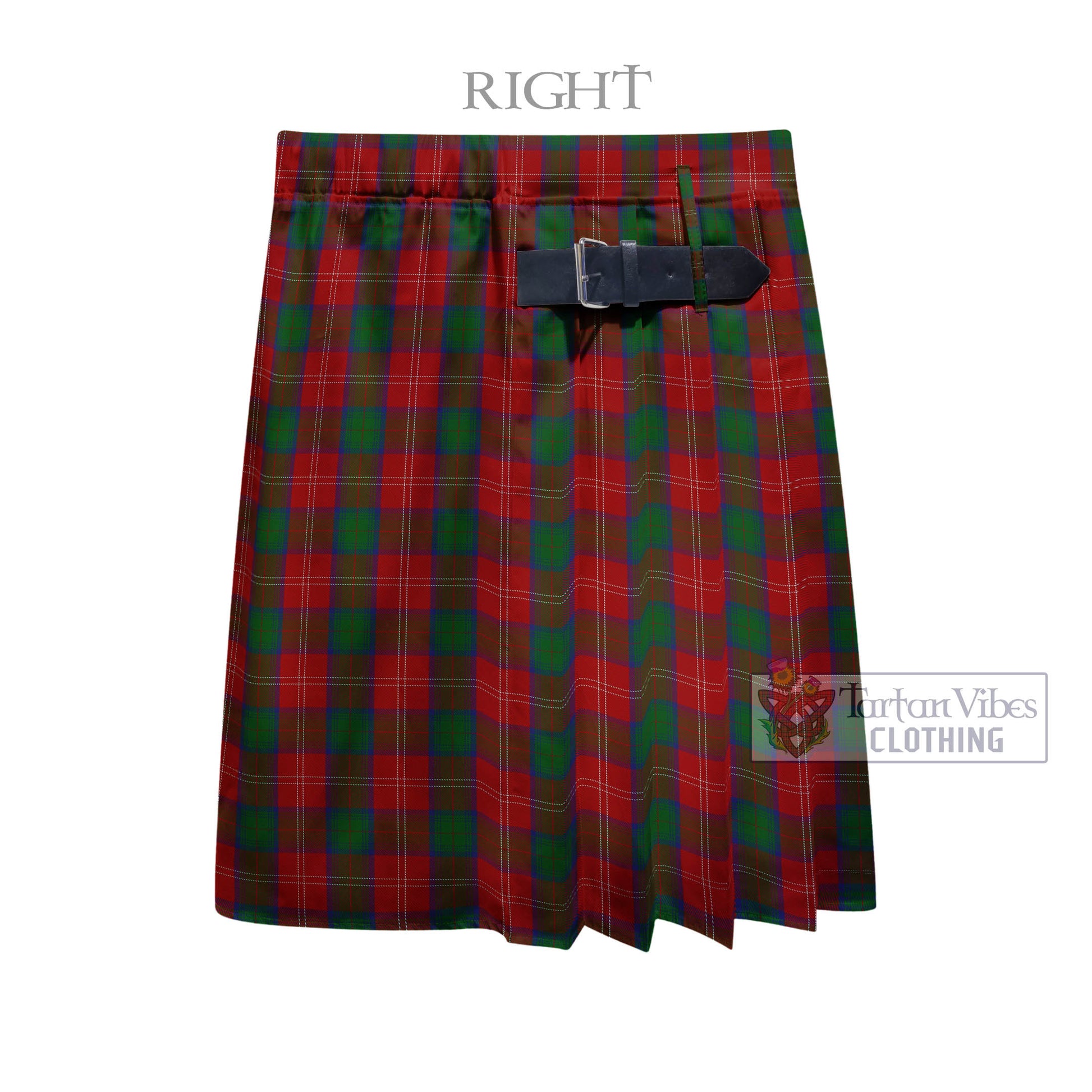 Tartan Vibes Clothing Chisholm Tartan Men's Pleated Skirt - Fashion Casual Retro Scottish Style