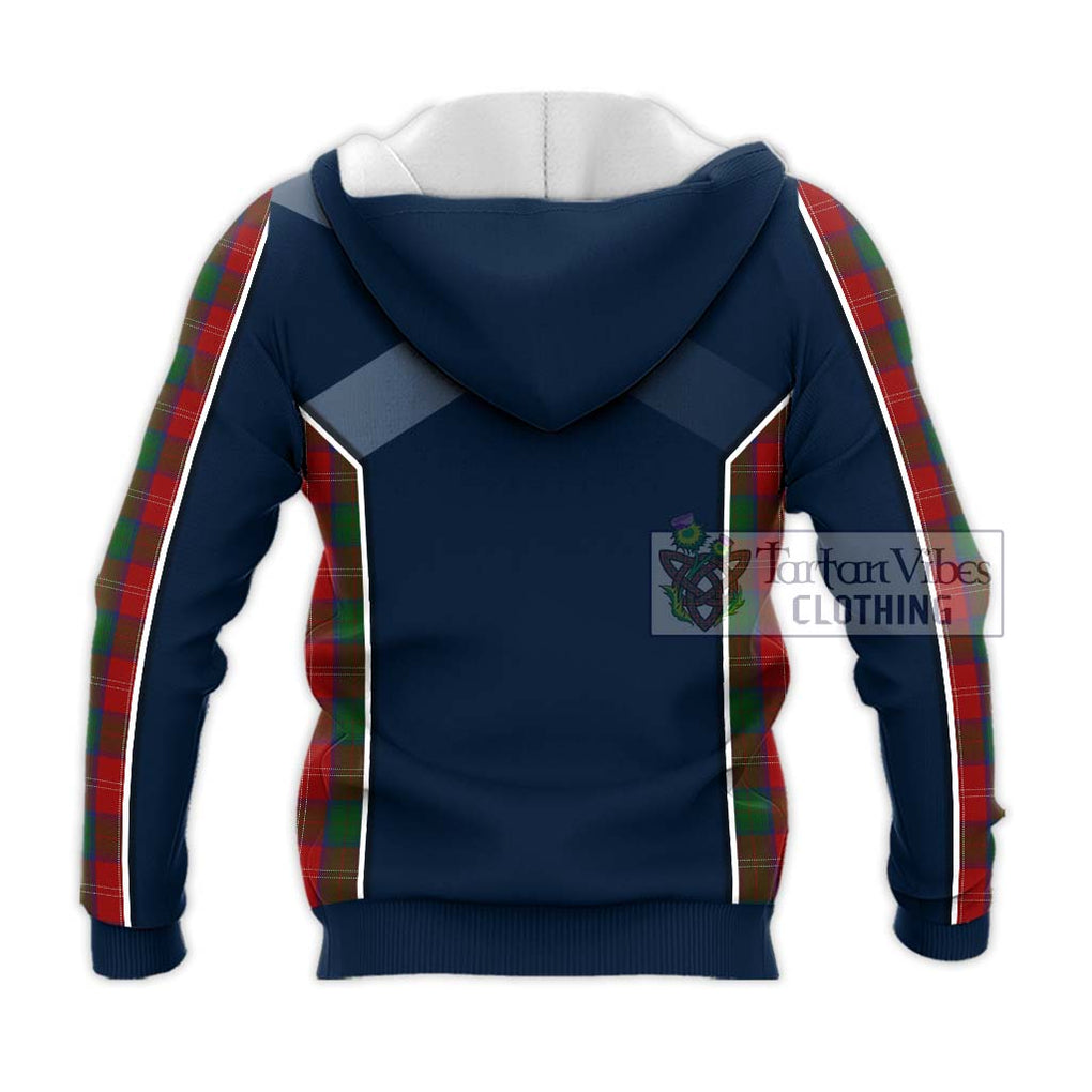 Chisholm Tartan Knitted Hoodie with Family Crest and Lion Rampant Vibes Sport Style - Tartan Vibes Clothing