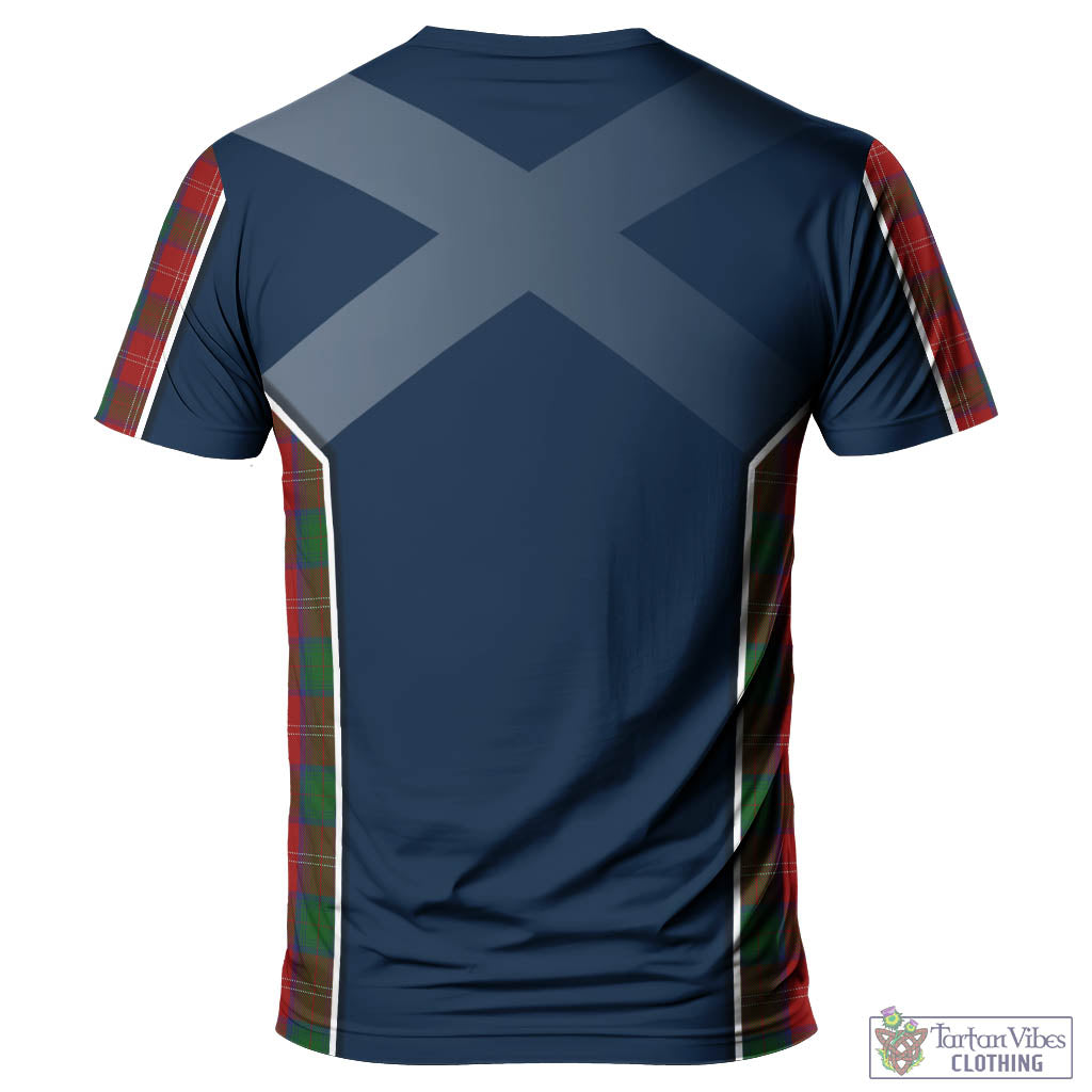 Tartan Vibes Clothing Chisholm Tartan T-Shirt with Family Crest and Scottish Thistle Vibes Sport Style