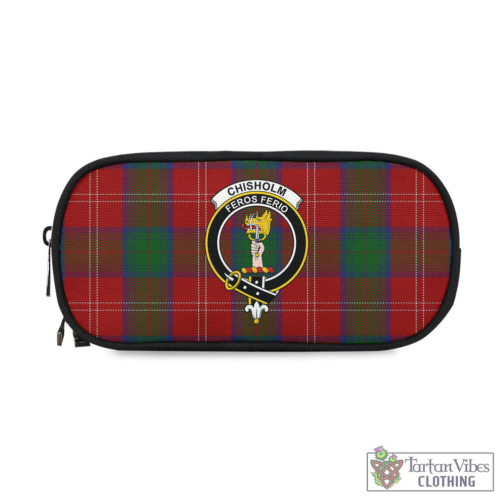 Tartan Vibes Clothing Chisholm Tartan Pen and Pencil Case with Family Crest